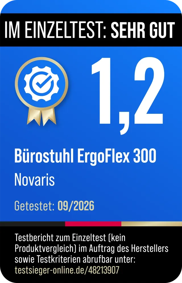 Beispiel Testsiegel Hochformat (Novaris)