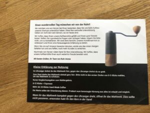 Produktbild Manuelle Kaffeemühle von Ruhr Aroma