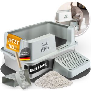 Produktbild Edelstahl Katzentoilette von Samtpfote