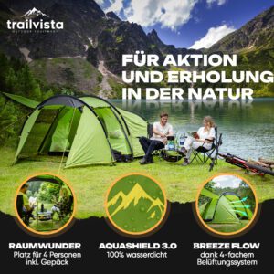 Produktbild Cevedale 4 Tunnelzelt von trailvista