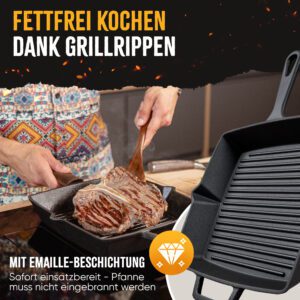 Produktbild Grillpfanne aus Gusseisen von GLUTKÖNIG