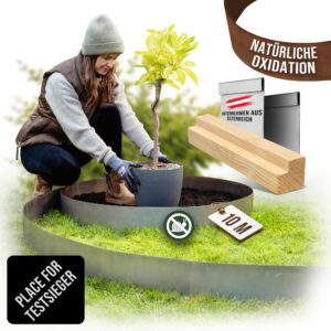 Produktbild Rasenkantenband aus Cortenstahl von GREEN Spark