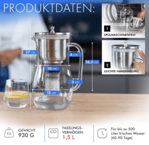 Infintos Wasserfilterkanne für Trinkwasser, Bild 5