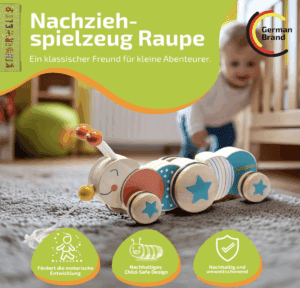 Produktbild Nachziehspielzeug Raupe von KiNDERWELT