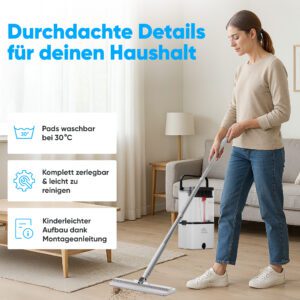Glanzkraft Wischmopp Set mit Eimer, Bild 5