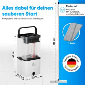 Glanzkraft Wischmopp Set mit Eimer, Bild 6