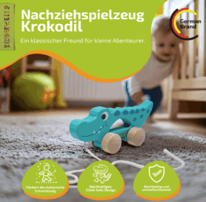 Produktbild Nachziehspielzeug Krokodil von KiNDERWELT