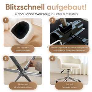 WohnJuwel Schminktisch Stuhl Diamond, Bild 6