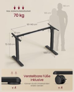 VASAGLE Schreibtisch, Bild 6