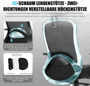 Milacyee Bürostuhl M-02, Bild 3
