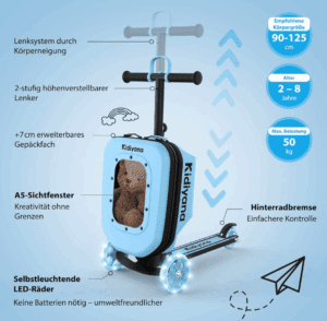 Produktbild zum Test Kinderscooter mit Koffer von Kidiyana