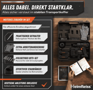 Heimfleiss Akkuschrauber Komplett-Set, Bild 6