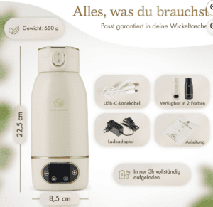 Produktbild Babyflaschenwärmer tragbar – JR07PRO von MAINAABABY