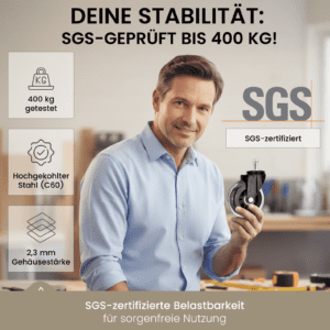 TPFLiving Castorrollen für Bürostühle, Bild 2