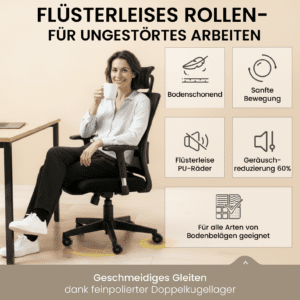TPFLiving Castorrollen für Bürostühle, Bild 3