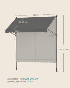 SONGMICS Klemmmarkise, Bild 6