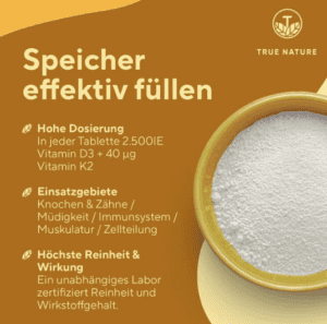 TRUE NATURE Vitamin D3 K2 Kapseln, Bild 4