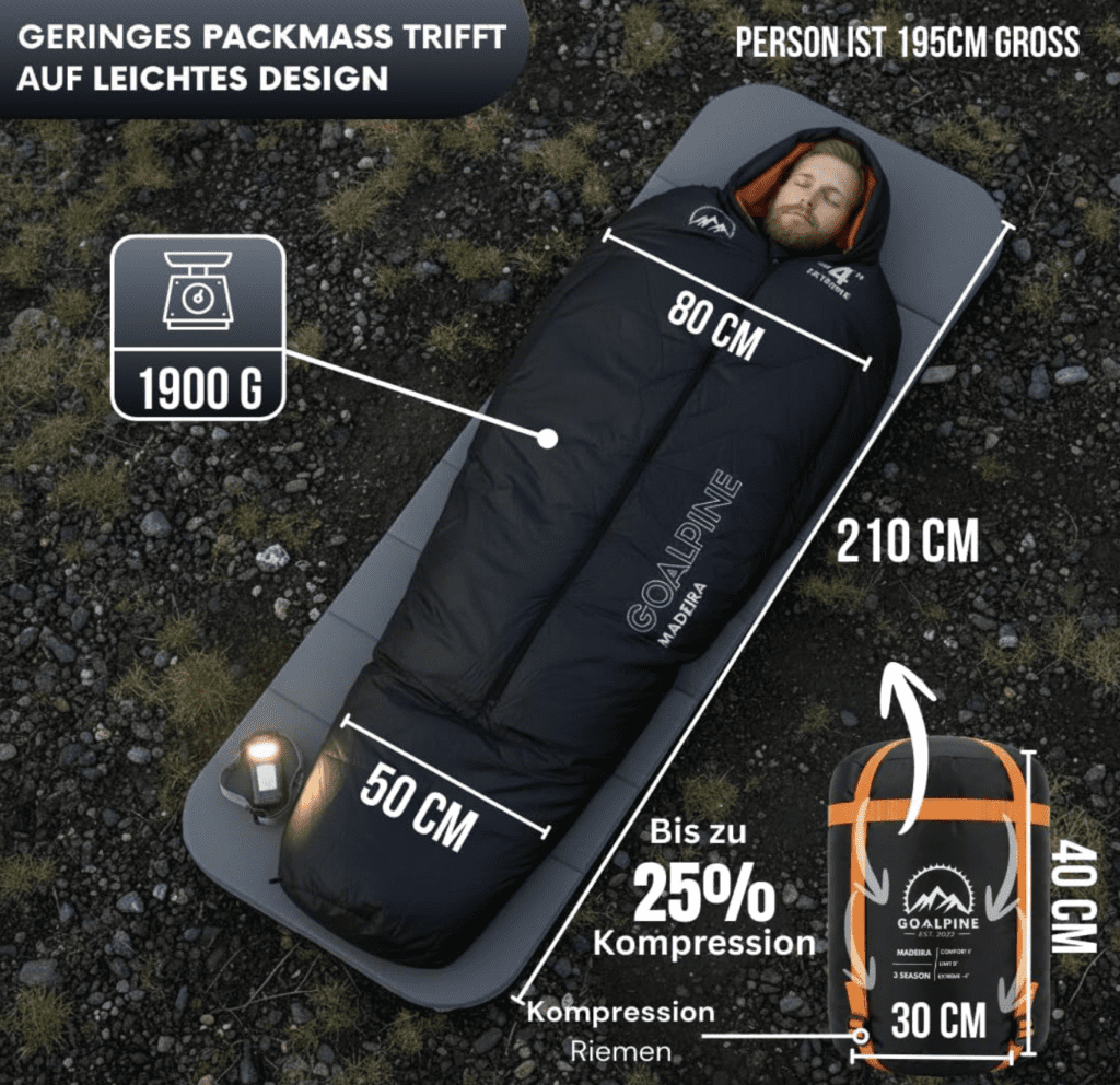 GOALPINE 3 Jahreszeiten Schlafsack - MADEIRA