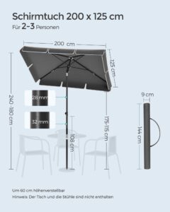 SONGMICS Sonnenschirm, Bild 3