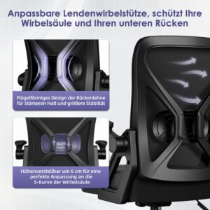 Hiazurm Bürostuhl Ergonmisch - HR230, Bild 5