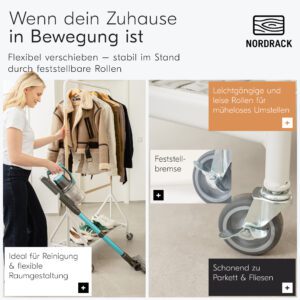 Nordrack Kleiderständer auf Rollen - Aska, Bild 5