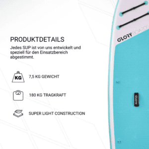 Glory Products GmbH aufblasbares Stand up Paddle Board - Cross 11'0'', Bild 4