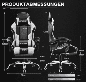 GTPLAYER Gaming Chair - GT800A-WT-620, Bild 2