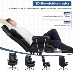 GTPLAYER Gaming/Office Chair - GT205-BLK, Bild 3