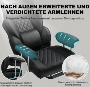 GTPLAYER Gaming/Office Chair - GT205-BLK, Bild 7