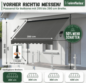 Produktbild Klemmmarkise von Heimfleiss