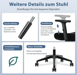 Durrafy Bürostuhl - D-01, Bild 6