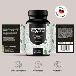 Bloom Naturals Magnesium Bisglycinat Kapseln - 250 Kapseln, Bild 6