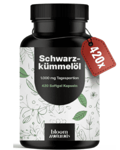 Produktbild Schwarzkümmelöl Kapseln von Bloom Naturals