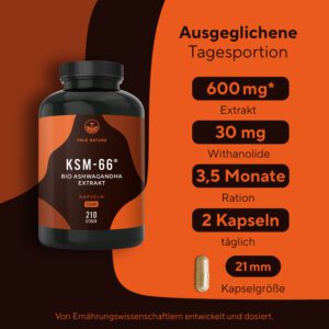 True Nature Bio Ashwagandha KSM 66 Extrakt®, Bild 3
